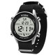 
SYNOKE Men's Sports Trendy Electronic Watch Canvas Nylon with Waterproof Outdoor Sports Climbing 9853 Black
