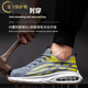 
Delta high-end light luxury brand air cushion labor protection shoes for men and women anti-smashing and anti-sting light and soft safety shoes for steel toe outdoor protection Color: 9227 green; Size: 46