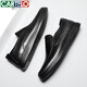 Cartelo Lederschuhe für Herrenkopfschicht Cowhide Weiche Sohle bequem einen Fuß zum Pedal Business Casual Dad Herrenschuhe 6931 Schwarz 42