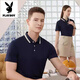 Playboy (Playboy) Polo-Shirt Herren Sommer Revers Casual Kurzärmelige Unternehmensgruppe Arbeitskleidung Business Room Farbe Custom Printing Logo EP679 Red S