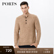 PORTS MENS MENS HIGH COU PLUL À Longue manche à manches longues Semolina L