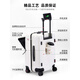 Delete2025 Nouveau chariot multi-fonctionnalités multifonctionnel Case de voyage de mot de passe ange blanc 24 pouces