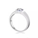 I Do platinum PT950 diamond ring for men, 1 carat, four-pronged diamond wedding ring, proposal, boyfriend, husband, 1 carat diamond, adjustable opening