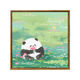 Panda flower DIY fill coloring hand-painted graffiti cartoon acrylic oil painting decorative painting hy3888 20*20cm thick solid wood inner frame