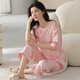 
Yalu pajamas for women in summer cotton 2025 new short-sleeved Korean sweet summer home clothing summer suit 9855 set M recommended 80-100Jin [Jin equals 0.5 kg] wear