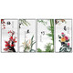 Youguan plum, orchid, bamboo and chrysanthemum hanging paintings, painting living room paintings, painting decorative paintings, painting new Chinese style four-screen Chinese paintings, painting Chinese style sand 12596 30cm*60cm*4 paintings [Suggested about 2.5 meters of sand