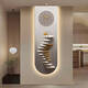 
Yonghuan Step by Step High Up U-shaped exquisite carving clock porch decoration painting, good creative LED warm light background wall lamp painting SXS4877 60*180cm UV fine carving + clock + no light