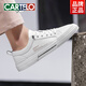 CARTELO men's shoes for summer breathable low-top white shoes shoes for one foot, trendy shoes sports and casual leather shoes for men, all black-6624-four seasons 44 standard sports size