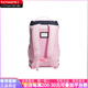 阿迪达斯 （adidas）Logo徽标拉链开合 再生聚酯纤维 书包背包双肩包 常规 女款 清澈 清澈粉拼黑色