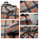 Classic car 100% mulberry silk thin long-sleeved shirt for men and young men casual elastic plaid embroidered non-iron shirt Z9901-Orange [casual drooping feeling does not deform] M 165 Recommended 95-115Jin [Jin equals 0.5 kg]
