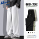 Warrior 2025 Spring and Autumn New Casual Pants Men's Heavyweight Vertical Straight Wide Leg Trousers Men's Loose Sports Trousers