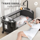 ULOP crib, removable splicing bed, multi-functional folding bed, baby sleeping artifact, diaper changing table, newborn bb bed, 1.2m free guardrail, liftable crib, baby products, meet-and-greet gifts, portable travel nap bed