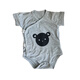 Jingmengyuan 0-3 Monate Babykleidung in Scheiße gewickelt Summer Ultra-dünn Typ A männlich und weibliches Baby Neugeborenes kurzärärmiges Dreieck Ha-Shirt 52 Hanfgrau Kurzärärmelte (schwarzer Bärenkopf) 52 Codes empfohlen 6-8 Jin [Jin gleich 0,5 kg]