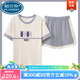 帕兰朵2025夏纯真棉睡衣女薄款短袖短裤学生ins风新款可外穿家居服套装 短袖短裤-G6636# M 【70-90斤】