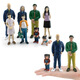 
Simulation character model grandparent mother dad boy girl baby static doll ornament toy landscaping T15833 girl 32g
