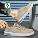 Pecker toile Chaussures masculines pour l'été 2025 Nouvelle Silk Ice Silk respirant des chaussures en tissu de vieille habitant non résistantes à l'usure travaillant des chaussures basses kaki 43
