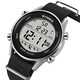 
SYNOKE Men's Sports Trendy Electronic Watch Canvas Nylon with Waterproof Outdoor Sports Climbing 9853 Black
