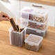 Kitchen and bathroom accessories storage box seasoning box kitchen household star anise cinnamon dried chili divided flip lid rectangular 2 pieces