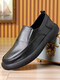 Safna wide-toe men's shoes, big feet bone leather shoes, casual leather shoes, men's soft sole spring and autumn wide-foot men's toe layer cowhide high-end trend brown-15051 genuine leather four-season shoes 43