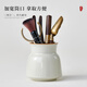 Yipot Tea Tea Ceremony Six Gentlemen Set High-end Kung Fu Tea Set Accessories Teaspoon Tea Clamp Pot Pen Storage Tube Tea Set Spare Parts Beige Ru Kiln-Tea Ceremony Six Gentlemen