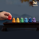 Maître cuivre <coloré gourd> ornements de bureau artisanat de la décoration de maison et boîte cadeau pendentif cadeau coloré gourde (y compris 7 gourdes)