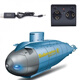 
Dawenxi remote control submarine camera Children's electric six-way wireless remote control mini submarine model boy competitive scene Remote control submarine (blue) official standard configuration