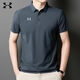 Under Armour UA Summer Summer Silk Camiseta sin trazada de seda Polo de secado rápido para hombres Camiseta de solapa suelta de la solapa suelta Top Half Hidden Green [12358] Polo de seda de seda de hielo Camisa de racimo M PESO RECOMENDADO 90-115 Jin [Jin iguala 0.5 kg]