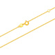 Mengjinyuan 18K gold necklace, classic cross chain, clavicle chain, versatile chain, a birthday gift for your girlfriend, chain length is about 45cm, weight is about 0.95g