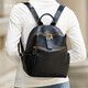 Zooler (Zooler) Leder -Rucksack für Frauen 2025 Neue Frühlings- und Sommer -Pendeln Freizeit -Reisetasche großer Kapazitätsrucksack für Frauen Schwarz