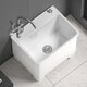 
Jiumu balcony washing mop pool ceramic with faucet hole integrated high foot household bathroom mop pool floor basin tank large size 13751X35 control + sitting spray gun single cooling