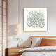 Qiao painted Wu Guanzhong Yingri lotus new Chinese style ink simple Chinese painting corridor bedroom living room entrance hall painting restaurant decoration painting 4 lotus 120*120cm hand-painted oil painting + aluminum alloy frame