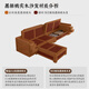 Small wood sofa, solid wood sofa, black walnut new Chinese sofa living room 2025 new high box storage for winter and summer four-person combination
