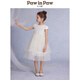 PawinPaw shopping mall same style cartoon bear children's clothing 25 spring and summer new girls festival dress dress Ivory ivory/39 110