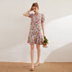 Ciervo blanco Everest Pendientes de madera Vestido floral redonda Summer NUEVO Temperamento bordado Decoración de flores Color XL