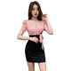 
BFXY nightclub work clothes, sexy dresses, nightclub KTV dress massage foot bath technician 3882 black 2XL Recommended 125-135Jin [Jin equals 0.5 kg]