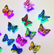 Creative Colorful Butterfly Night Light Stickable LED Decorative Wall Lamp Glowing Butterfly Birthday Decoration Children's Gift 8 Pack (Random Colors)