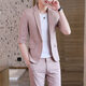 Heyu summer suit casual thin mid-sleeved plaid small suit men Korean style slim green men's seven-quarter sleeve jacket T9926-Grey M [90-105Jin[Jin equals 0.5 kg]]