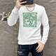 
Valentino Orlandi (Valentino Orlandi) Clothes Comfortable New Round Neck Slim Men's Sweatshirt 2024 Fall New Versatile Printed Versatile Top T6176 Red M