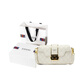COOGI fashionable diamond pattern high-end versatile commuter bag women's bag PU underarm bag one-shoulder crossbody bag regular women black medium gift box + brown mobile phone bag