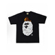 Lee Kidsbape Trendy Brand Affe Kopf schwer purer Baumwoll kurzärmelige Männer und Frauen T-Shirt Top 1048 Black S