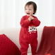 Tongtai (TONGTAI) baby jumpsuit autumn and winter pure cotton warm baby clothes romper festive new year outfit red A80cm
