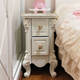 
European-style mini bedside table simple narrow storage cabinet small bedside cabinet storage cabinet two-pull small cabinet pastoral telephone table 9866 ivory white gold scribbling whole installation