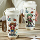 Chengliu One Piece Thermos Cup Surrounded by Luffy Men's Zoro Student Water Cup Small Portable Ceramic Inner Coffee Cup 316 Inner Coffee Cup 530ML-HA1585