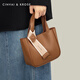 Kouyi 618 Großer Promotion Geschenk [520 Valentinstagsgeschenk] Retro-Tasche Frauen One-Shoulder Crossbody Hand Eimer Bag Braunes luxuriöses Nische High-End-Gefühl, an Freundin zu schicken