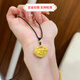 Furman yarn 999 pure gold-wrapped silver pendant for women gold ancient method hollow inheritance safe lock bag pendant birthday gift for girlfriend happy eyebrow pendant 2.5 default black rope-custom braided rope contact customer service