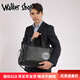 
Walker Shop travel bag [preferred first layer cowhide] Business travel large capacity travel bag handbag black 31cm*20cm*46cm
