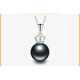 DL 1998 Fat Donglai same style black pearl pendant black forest 8-11mm strong light sea water Tahitian necklace 8-9mm Tahitian black pearl/silver