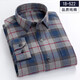 Spring New Pure Cotton Plaid Hemd Herren-Langarmgeschwindigkeits-Casos-Casom-Mitte-Alter-Pullover-Top-Baumwoll-Hemd 18-686 XL 41
