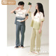 Victoria's stylish couple pajamas summer cotton short-sleeved trousers thin women's simple casual men can wear home clothes suit 848 M women + men's XL