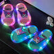 Peta Zero Children's Luminous Sandals Summer Internet Celebrities Light Up Girls Fashionable Outerwear Soft Soled Cute Baby Girls Non-Slip Slippers 2088-Flash Kuromi Pink 26 Size 27 Inner Length 16cm
